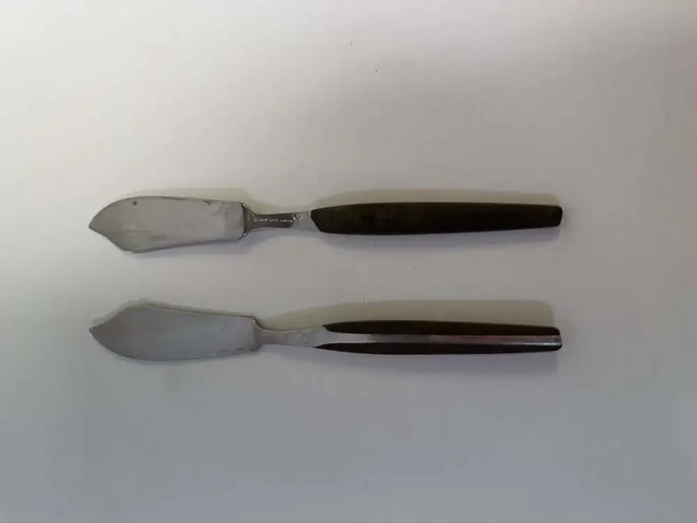 Vintage‎ Stainless Japan Mid-Century Modern Butter Spreaders, Set of 2